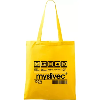 Nákupní taška Čárový kód myslivec - Taška bavlněná - 42 x 38 cm ( Žlutá )