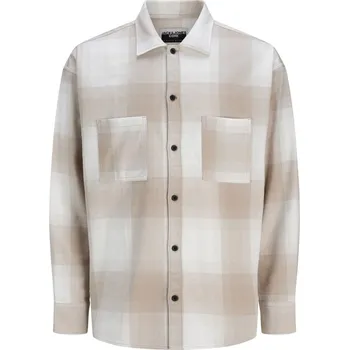 Pánská casual bunda Jack and Jones Darren Overshirt Cloud Dancer L