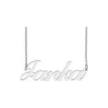 Přívěsek Ewena Řetízek z oceli se jménem Janka stříbrný