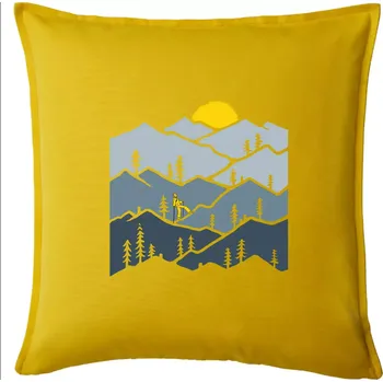 Polštář Nordic walking hory - Polštář 50x50 - 50x50 - Pouze potah ( Žlutá )