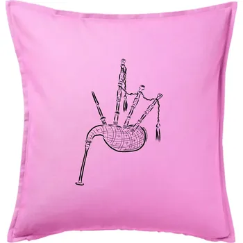 Polštář Skotské dudy - Polštář 50x50 - 50x50 - Pouze potah ( Růžová )