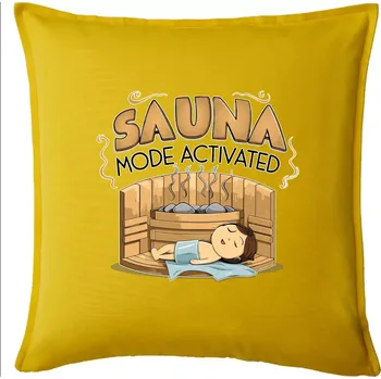 Polštář Sauna mode activated - Polštář 50x50 - 50x50 - Pouze potah ( Žlutá )