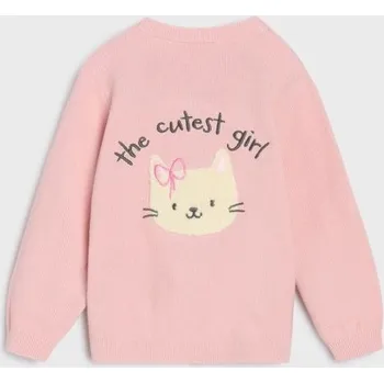 Dámský svetr Sinsay - Svetr s potiskem na zádech - pastelová růžová - 5475Z-03X - 5475Z-03X-68