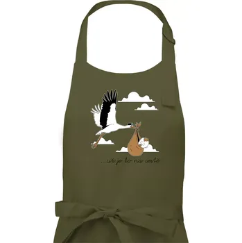 Kuchyňská zástěra Už je to na cestě - Dámská zástěra na vaření - Univerzální velikost ( Khaki )