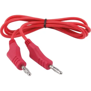 Měřicí kabel KS Tools 150.1667 měřicí kabel lamelová zástrčka 4 mm lamelová zástrčka 4 mm 1 m červená 1 ks