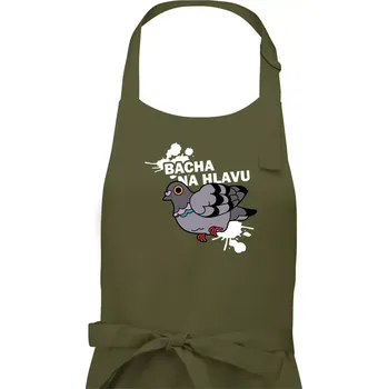 Kuchyňská zástěra Bacha na hlavu - Dámská zástěra na vaření - Univerzální velikost ( Khaki )