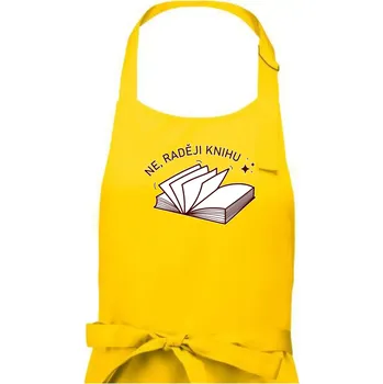 Kuchyňská zástěra Ne, raději knihu - Pánská zástěra na vaření - Univerzální velikost ( Žlutá )
