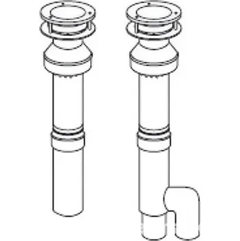 Kouřovod Střešní nástavec (komplet) 1m Almeva AL2 DN 80/125, černá