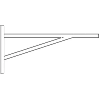 Kouřovod Konzola lištová 600mm Almeva ZUB DN 38/40