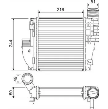 Chladič motoru Chladič turba VALEO 822927