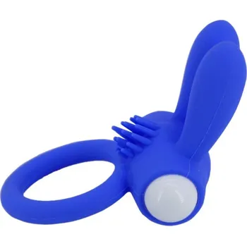 ARMONY - MR.Bunny vibrační kroužek na penis , modrý