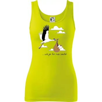 Dámské tričko Už je to na cestě - Dámské tílko - M ( Limetková )