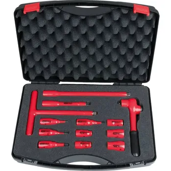 Sada nástrčných klíčů 3/8 s izolovanými nástroji, 13 ks KS Tools 117.1888