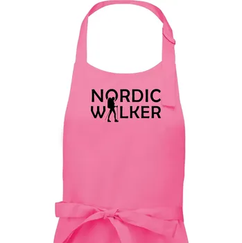 Kuchyňská zástěra Nordic walker - žena - Dámská zástěra na vaření - Univerzální velikost ( Růžová )