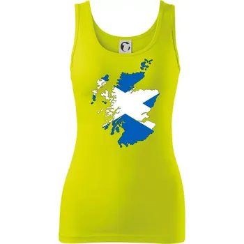 Dámské tričko Skotsko mapa - Dámské tílko - XS ( Limetková )