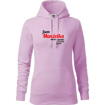 Dámská mikina Jsem manželka-uklizečka-kuchařka-taxík - Mikina dámská Cape s kapucí - S ( Orchid )