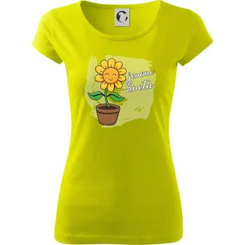 Jenom kvetu - Dámské triko Pure - 3XL ( Limetková )