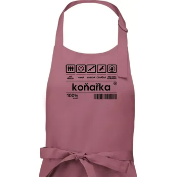 Kuchyňská zástěra Čárový kód - Koňařka - Dámská zástěra na vaření - Univerzální velikost ( Starorůžová )