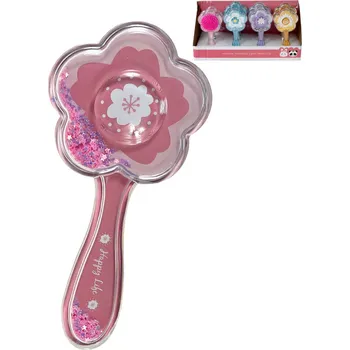 kartáč na vlasy Kartáč dětský hřeben na vlasy s konfetami květina 4 barvy