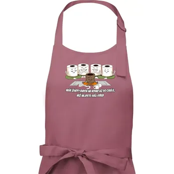 Kuchyňská zástěra Vaše životy budou na hovno jóga - Dámská zástěra na vaření - Univerzální velikost ( Starorůžová )