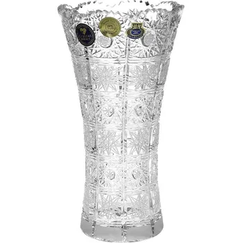 Váza Bohemia Crystal hand cut Váza 20,5 cm bohatý brus 500PK