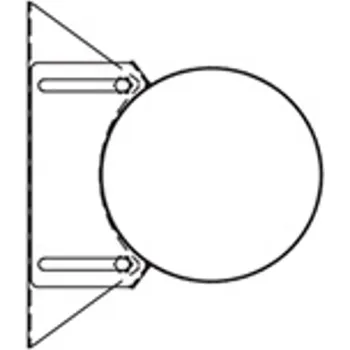 Komín Stěnová objímka nastavitelná Almeva LAB DN 160/225, černá