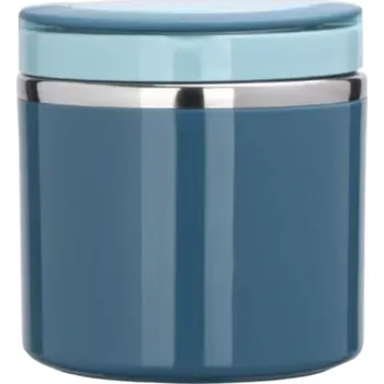 Termoska na jídlo z nerezové oceli 1000 ml Izolovaná polévková krabička na oběd 12×13,2 cm Udrží jídlo teplé do práce i školy modrá