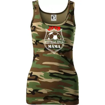 Dámské tričko Jsem Fotbalová máma - Dámské Maskáčové tílko - M ( Hnědý maskáč )
