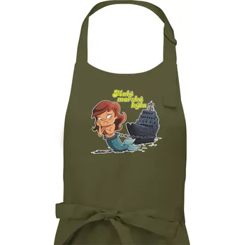Kuchyňská zástěra Malá mořská kýla - Pánská zástěra na vaření - Univerzální velikost ( Khaki )