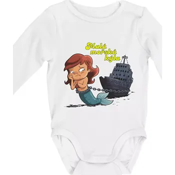 Kojenecký body Malá mořská kýla - Body kojenecké s dlouhým rukávem - Dlouhý r. do 3 měs ( Bílá )