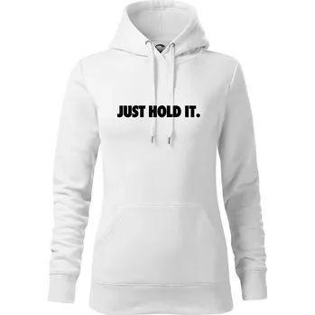 Dámská mikina Just hold it - Mikina dámská Cape s kapucí - XL ( Bílá )