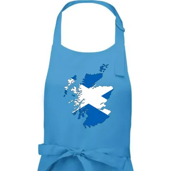 Kuchyňská zástěra Skotsko mapa - Dámská zástěra na vaření - Univerzální velikost ( Světlý tyrkys )