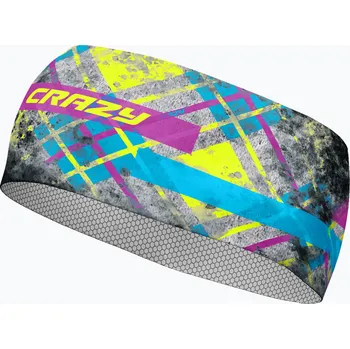 Zimní čelenka Čelenka Crazy Stem print yellow scottish