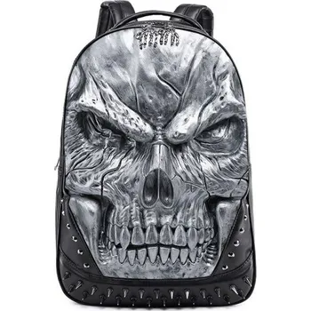 Sportovní batoh Pánský batoh s lebkou stříbrná
