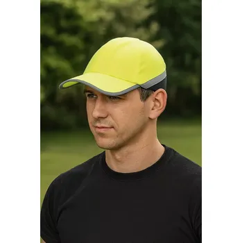 Pracovní kombinéza PORTWEST PW79YER - Dlouhá kšiltovka žluté barvy - s výztuhou