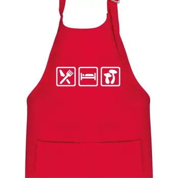Kuchyňská zástěra Eat Sleep Houbaření - Dětská zástěra na vaření - Univerzální velikost ( Červená )