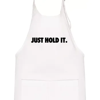 Kuchyňská zástěra Just hold it - Dětská zástěra na vaření - Univerzální velikost ( Bílá )