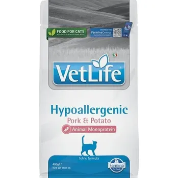 Krmivo pro kočku Vet Life Natural Feline Hypoallergenic Pork & Potato Adult 400 g