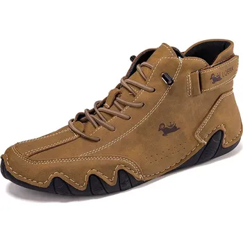 Pánská obuv Pánské kožené tenisky na běžné nošení Barva: Hnědá, Velikost: 39