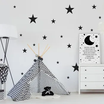 Pastelowe Love Pastelowe Love® samolepka na zeď - sada hvězd - 074 - šedá Sada samolepek