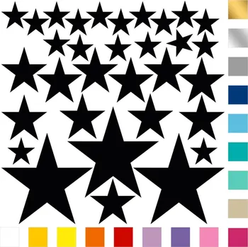 Pastelowe Love Pastelowe Love® samolepka na zeď - sada hvězd - 043 - levandule Sada samolepek