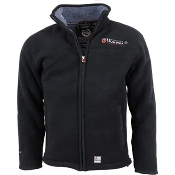 Pánská mikina GEOGRAPHICAL NORWAY mikina pánská UBOLT s kožíškem černá 3XL