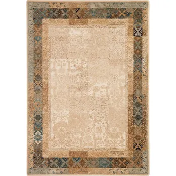 Koberec Kusový koberec vlněný Dywilan Omega Lumena Kamel 2 béžový Rozměr: 66x100 cm