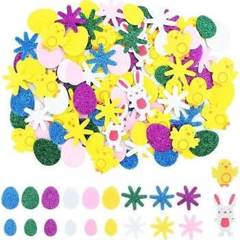 Zahradní dekorace Bekecidi 100 kusů samolepicích pěnových samolepek s motivem jedlíka, samolepicích samolepek z EVA