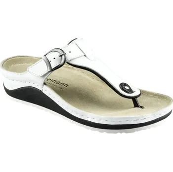 Dámské pantofle MILA 01351-100 BÍLÉ ŽABKY BERKEMANN Velikost: 38 a 2/3 (5,5)