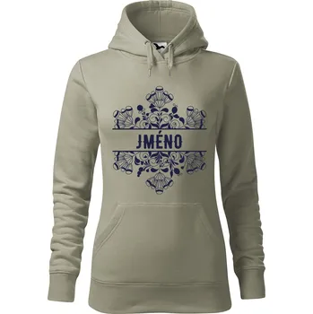 Pánská mikina Dámská mikina se jménem a květinou Velikost (žena): L, Vyberte barvu: Světlá khaki