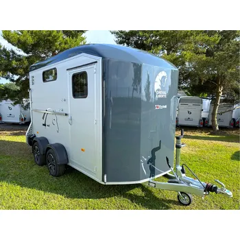 Přívěs pro přepravu koně a skotu CHEVAL LIBERTE MULTIMAX®, ŠEDÝ, velká sedlovna, přívěs pro velké koně