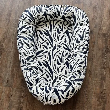 Hnízdečko pro miminko Lily is sailing Hnízdečko Divoká zebra mušelín