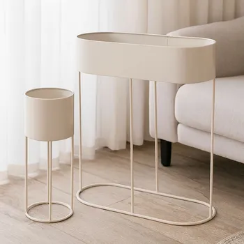 Květináč BOLTZE Kovový květináč béžový Aurelia Velikost: 1.