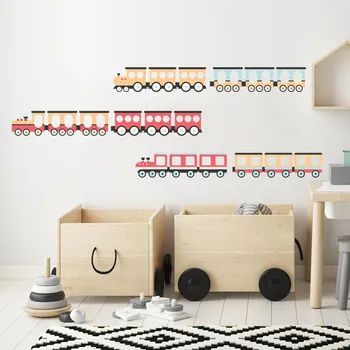 Pastelowe Love Pastelowe Love® samolepky na zeď vláčky červené Sada samolepek